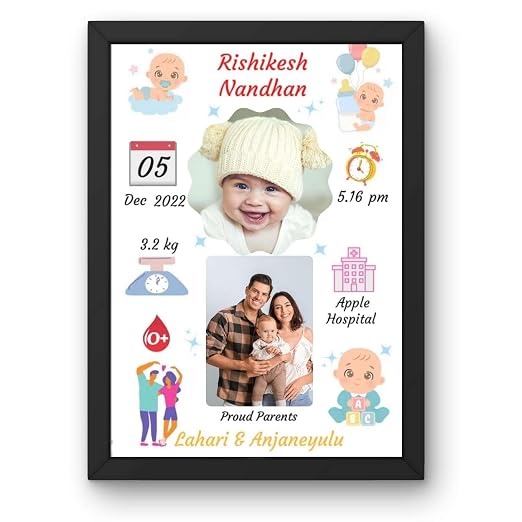 Customised Baby Birth Photo Frame