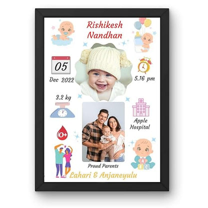 Customised Baby Birth Photo Frame