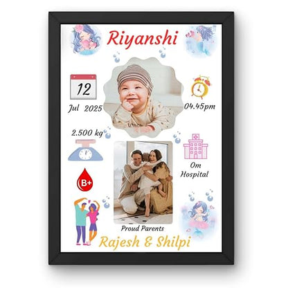 Customised Baby Birth Photo Frame