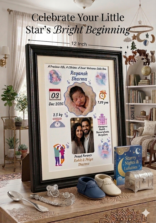 Customised Baby Birth Photo Frame