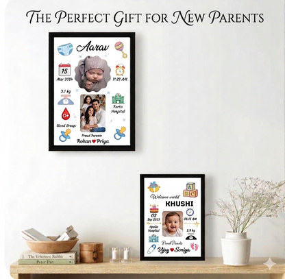 Customised Baby Birth Photo Frame